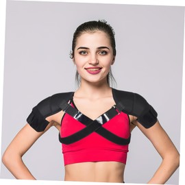 Kisangel Dual Shoulder Support Strap Compression Brace for Weightlifting Sports Training Outdoor Activities Breathable Design for Enhanced Comfort Medium