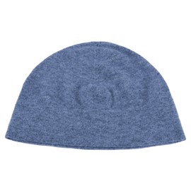 Love Cashmere Herren 100% Kaschmir Rollmütze Hut - 'Denimblau' - Handgefertigt in Schottland - UVP €120