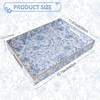 ORIGTRAY Serving Tray with Handles, Rectangular Plastic Tray 15.75x11.81 Inch,