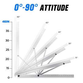 PFCTART 2 Set 45 Inch Solar Panel Bracket Mounting Balcony Flat Roof 0-90° Adjustable