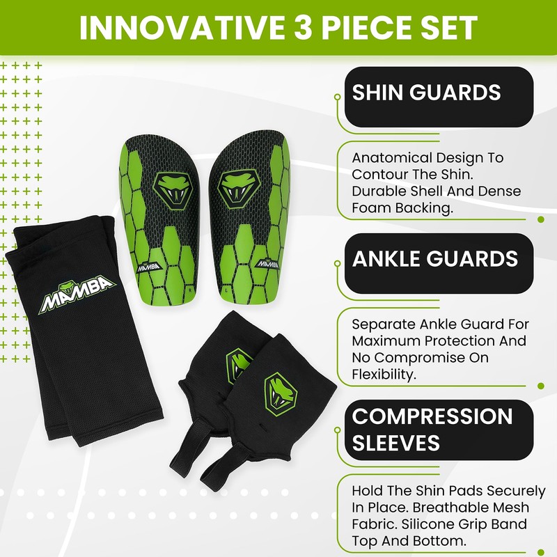 MAMBA Ultimate Shin Guard Set | Football Shin Pads, Ankle