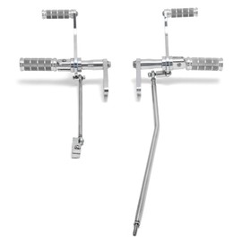 TOFR Aluminum Forward Controls Foot Pegs for Harley Dyna Street Bob FXDB 2006-2017 Super Glide FXD FXDC FXDX Low Rider FXDL 2000-2017 (Polished Silver)