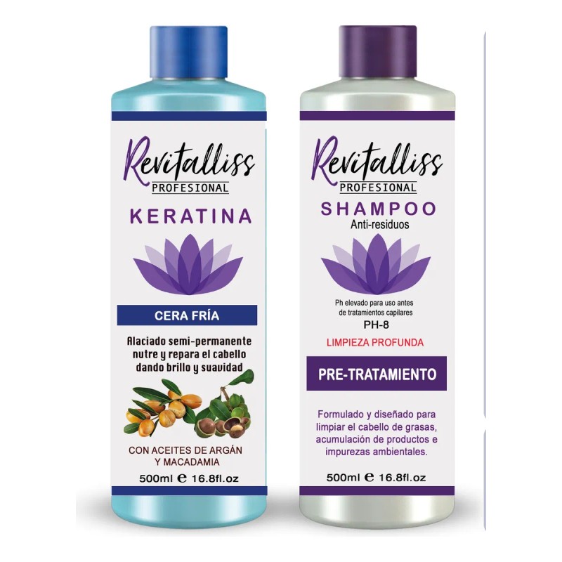 Keratina Brasileña Alaciante Permanente Kit 500ml