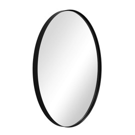 ANDY STAR Black Oval Mirror, 22x30 Oval Black Bathroom Mirror, Oval Vanity Mirror Matte Black Oval Mirrors for Bathroom Stainless Steel Metal Frame Pill Mirror Wall Mount Horizontal or Vertical