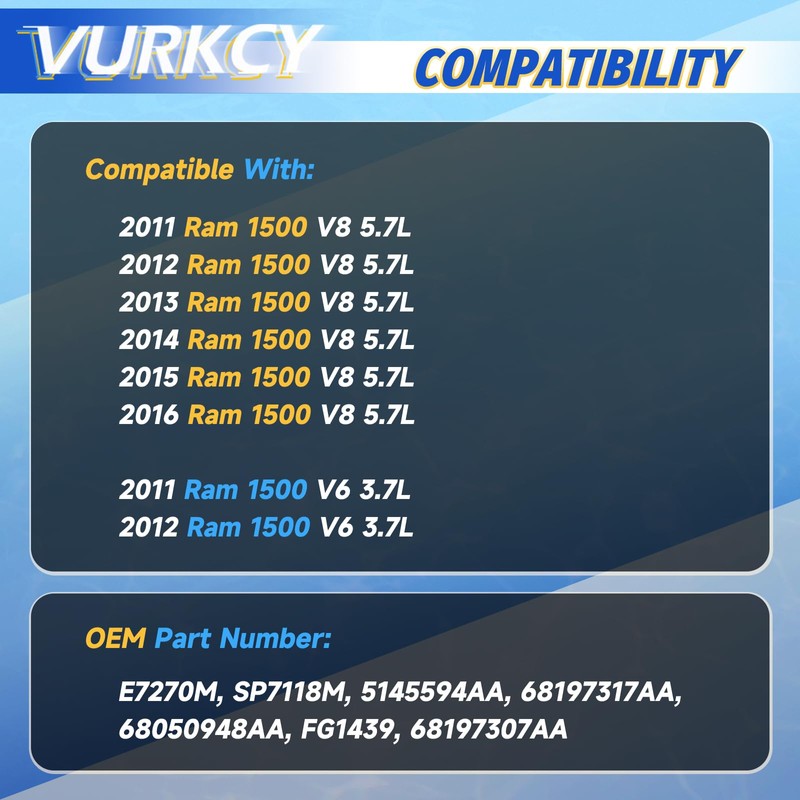 Vurkcy Electric Fuel Pump Module Assembly Fit for 2011-2016 Ram