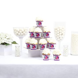 Roar Dinosaur Girl - Dino Mite T-Rex Baby Shower or Birthday Party Decorations - Party Cupcake Wrappers - Set of 12