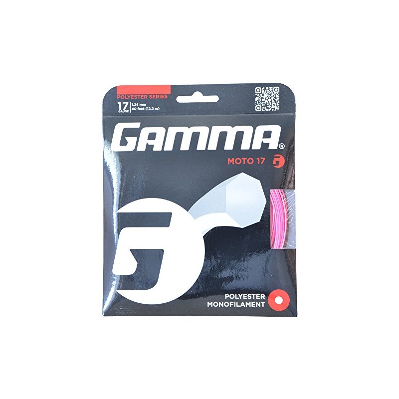 Gamma Tennissaite Moto 12,2 m Set 17 (1.24 mm) Pink,