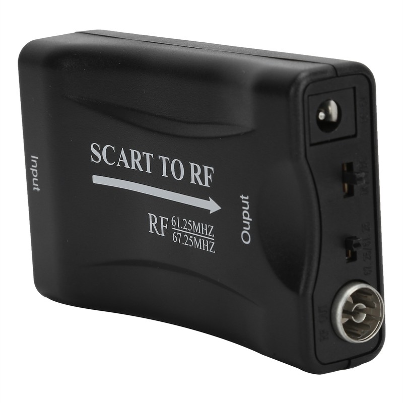 SCART to RF Converter Video Adapter RF 61.25mHz/ 67.25mHz Output