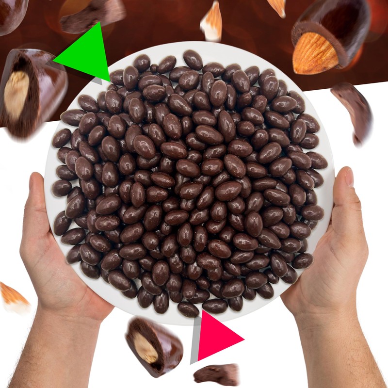 Dark Chocolate Covered Almonds | 2 Lb Bulk Bag |
