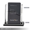 SANRUI Vertical Business Card Holder Acrylic Black Base Desktop Business
