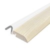 Wood Door Stop Set with White Kerf Weatherstrip (3 Piece