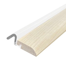 Wood Door Stop Set with White Kerf Weatherstrip (3 Piece Set)