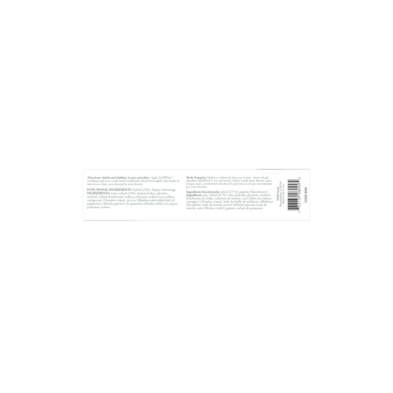 NOW Solutions, Xyliwhite™ Toothpaste Gel, 6.4-Ounce/NOW Solutions, Xyliwhite™ Gel de