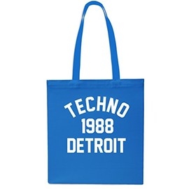 Techno 1988 Detroit Tote Shopping Gym Beach Bag 42cm x38cm, 10 litrest-Small-Saphire