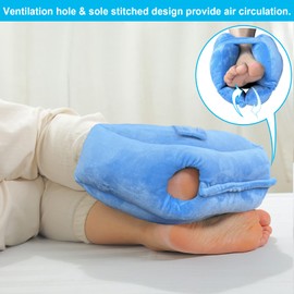 Heel Protector Cushion Foot Support Pillow for Pressure Sores & Ulcers, 1 Piece Foot Elevation Pillow Ankle Protector Pressure Relieving Boots for Bedridden Patients (Right)