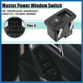 A ABSOPRO Rear Right Passenger Side Power Window Switch No.56046832AB/56046832AC with Tool Window Control Switch for Ram 1500 2016 for Chrysler 300 2011-2014