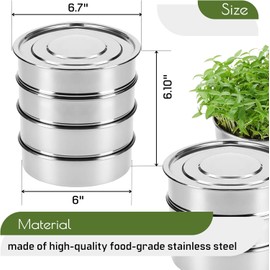 Killer's Instinct Outdoors 4 Layers Microgreens Growing Trays Kit - 6'' Diameter Plant Germination Trays 4-Tier Seed Sprouting Micro Greens Growing Sprouter for Seed Starting Plant Broccoli