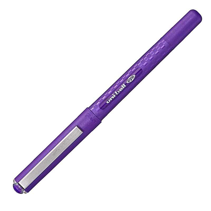 Uni Ball Eye Purple Case Rollerball Pen, 0.7 mm Fine