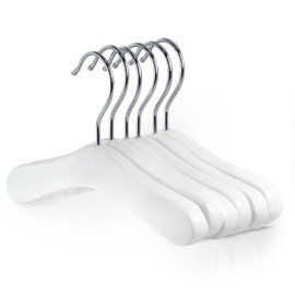 Hangerworld - Echtholz Baby Kinder Kleiderbügel, 12 Stück - Weiß - 25cm
