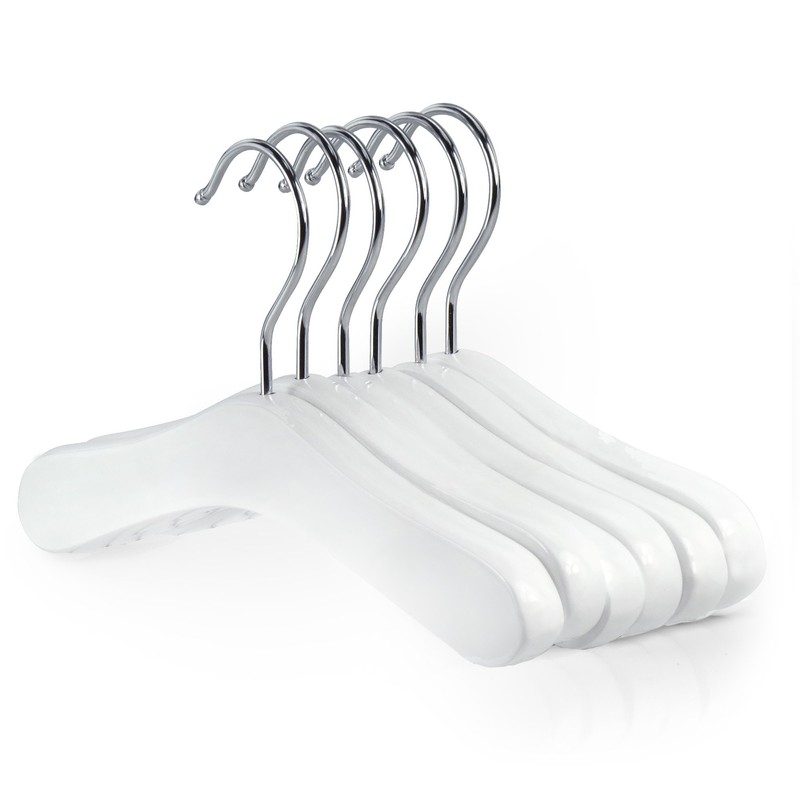 Hangerworld - Echtholz Baby Kinder Kleiderbügel, 12 Stück - Weiß