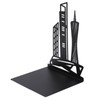 4pcs Bookends Black Architectural Style Decorative Non Slip Metal Desktop