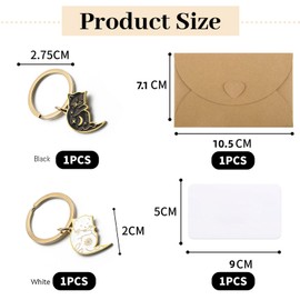 XIXKOLYU® Cat Couple Keyring Friend Cat Lover Best Friend Husband Wife Gift for Christmas Birthday