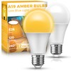 JandCase Sleep Light Bulb, Amber Light Bulbs for Sleep Therapy,