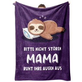 musaecoin Mother's Day Gift, Mum Gift Cuddly Blanket, Soft Fun Nap Blanket, Picnic Blanket, Birthday Gift, Mother's Day Gift for Mum, 157 x 132 cm