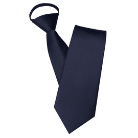 JEMYGINS Men's Zip Tie - Elegant Look in Seconds, navy