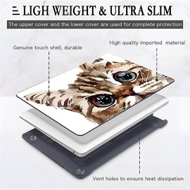 Goodsprout Computer Case for MacBook Air 15 Inch Cat Cute Probe Colorful Pattern Black Release 2023 Model A2941/A3241 Hard Shell Case Compatible with MacBook Air 15 Inch