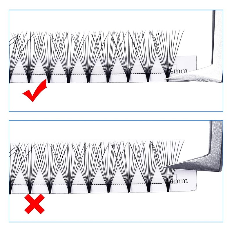 Volume Eyelash Extensions, 12D Ready-to-Use Fan Eyelash Extensions, 0.07 13