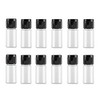 12PCS 10ML/0.34Oz Empty Reusable Empty Plastic Clear Pour Bottle with