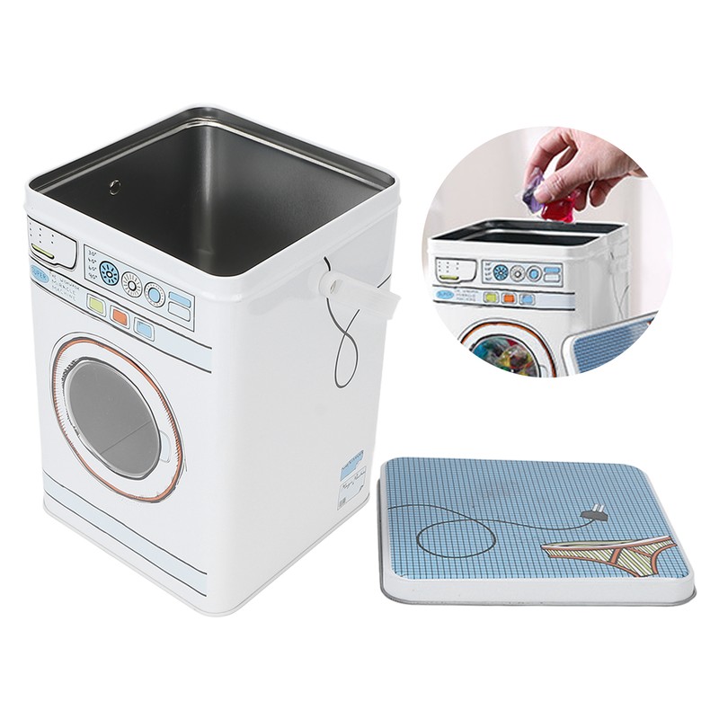 Laundry Powder Metal Box Large Capacity Metal Laundry Detergent Canister