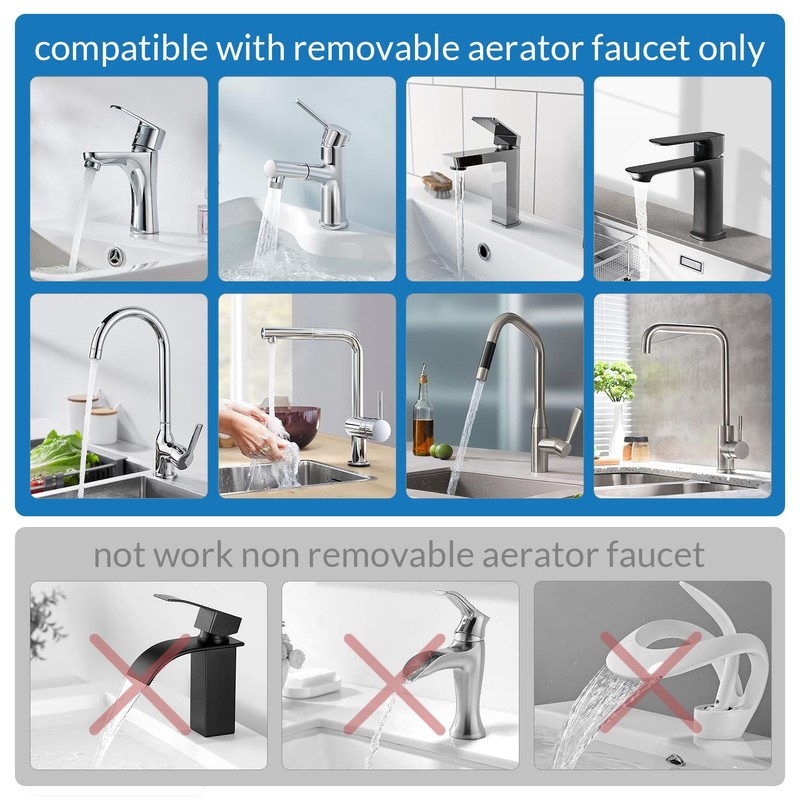 Sink Faucet to Garden Hose Adapter, Swivel Faucet Adapter Kit