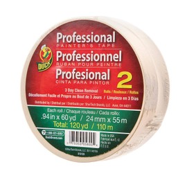 Duck PRO MASKING TAPE.94 INX60YD BEIG PREVENTS PAINT BLEED THRU, Multicolor