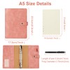ANOMM A5 Ring Binder Notebook PU Leather Diary, Refillable Notebook