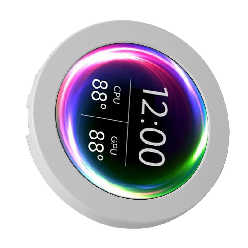 Computer Temp Monitor 2.8in Round LCD HD Micro USB Dimmable