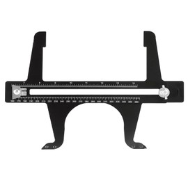 QWORK Brake Measuring Tool 6.5-14.25 Inch - Professional Precision Brake Resetting Gauge Tool Dual Scale Combination for Rear Drum Brake Lining Shoe, Disc Rotors, Parking, Hand Brakes