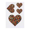 Azeeda 4 x 'Glasmalerei Herz' Temporäre Tattoos - Wasserfest, Hautfreundlich