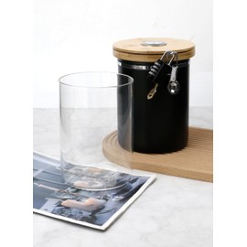 Herb Guard Airtight Jar with Built-in Hygrometer and Glass Jar Inside
