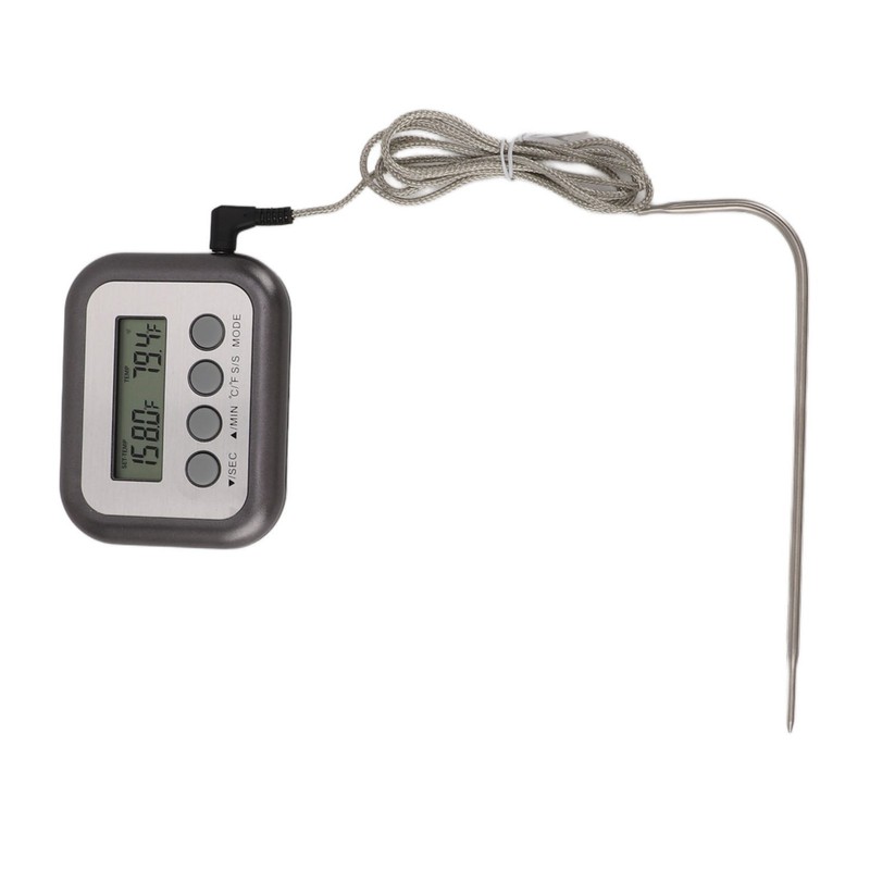 Kichen Timer Thermometer Stainless Steel Probe Digital Cooking Meat Thermometer