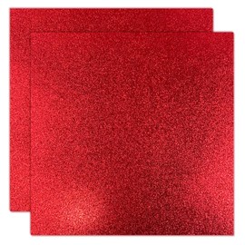 YINUOYOUJIA 12" x 12" 300 GSM Glitter Red Cardstock - 12 Sheets Glitter Paper - Perfect for DIY Projects,Scrapbooking,Crafts,Decorations,Weddings(Christmas Red)