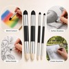 4pcs Blending Sponge Pens, Dual Tip Oil Pastel Blending Tools,