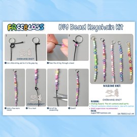 FREEBLOSS 436Pcs AcrylicBeads Keychain Making Kit Letter Beads Keychain Beaded Keychain Kit Bead Lanyard for DIY Heart Bead Jewelry Keychain Gift for Mom Women