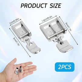 Magnetischer Nahtführer für Nähmaschine, 2 Stück Rollsaumfuss für Nähmaschine Für Nähen & Stoffe, Nähzubehör Für Nähmaschine, Magnetische Nähte für DIY, Zipper Einfädler Nähzubehör