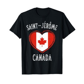 Canada Flag Heart Saint-Jerôme City T-Shirt
