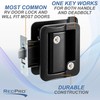 RecPro Black RV Camper Trailer Motorhome Paddle Entry Door Lock