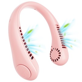 Portable Neck Fan Hands Free Rechargeable Bladeless Neck Fan Wearable Powerful Quiet  Fan for Outdoor Sports Office Travel