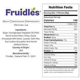 Fruidles Holiday Rich Peppermint Patties Party Bag Fillers, Individually Wrapped Silver Foils, Kosher Certified Dairy (5 Pounds (Bulk))
