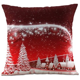 Hangood Soft Plush Throw Pillow Case 40cmx40xm XMAS Cushion Covers Christmas Tree 16x16 inches